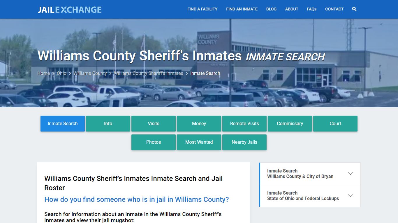 Williams County Sheriff's Inmates Inmate Search - Jail Exchange